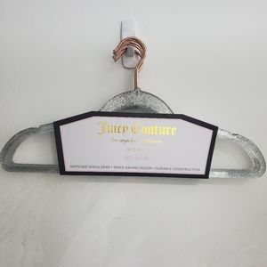 Juicy Couture Glitter Clothing Hangers Black